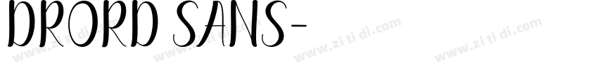 Drord sans字体转换